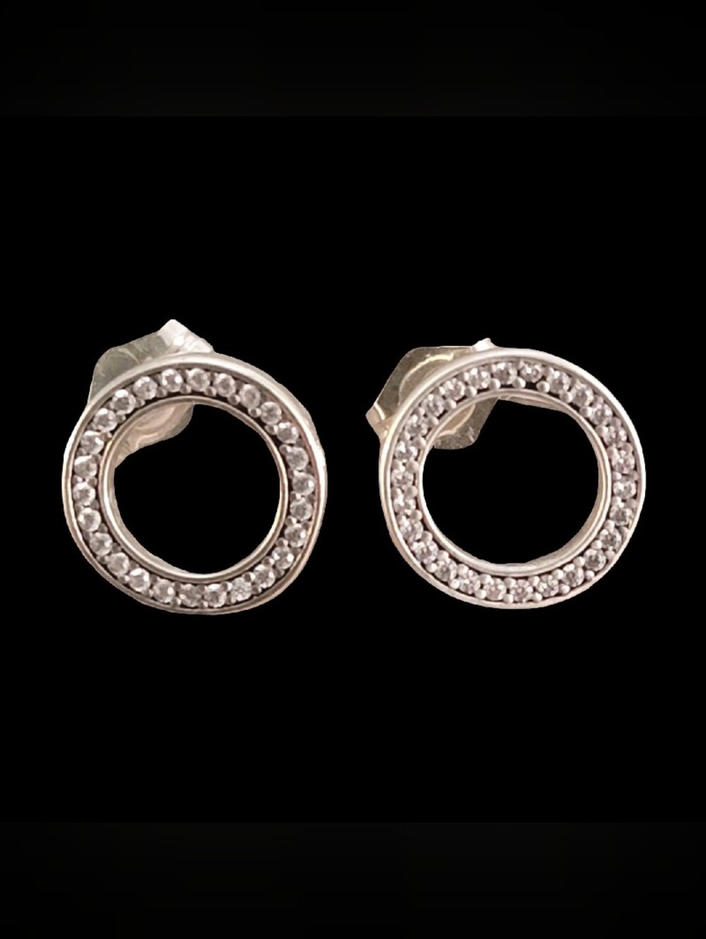 Pandora Forever Circle Stud Sterling Earrings